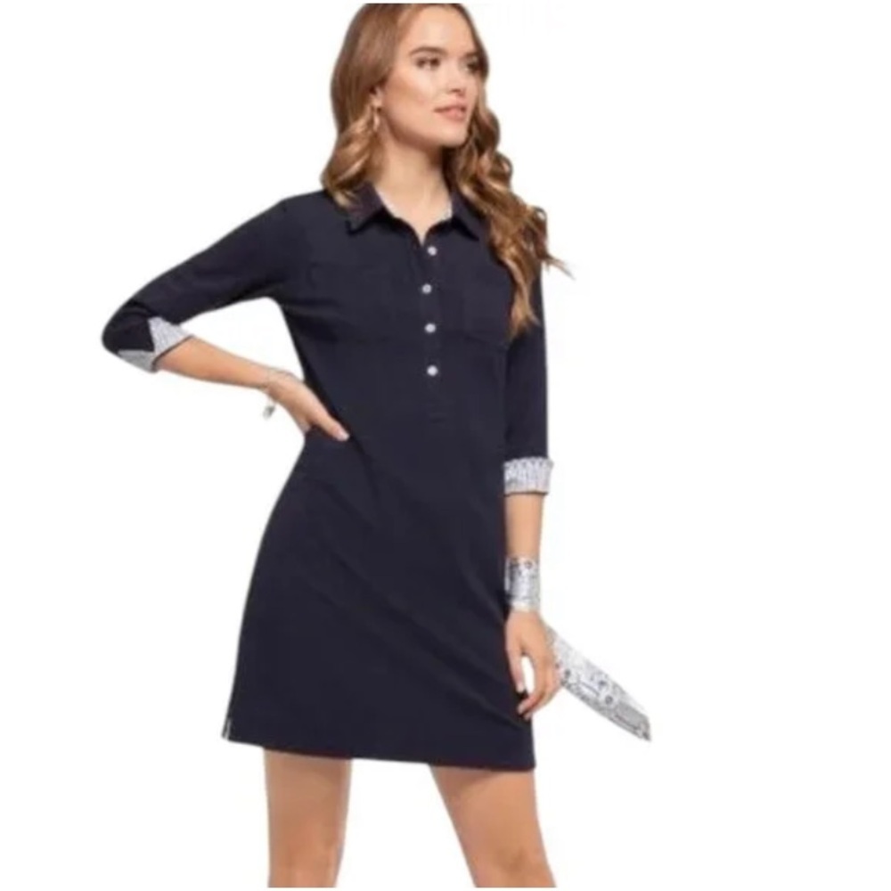 Spartina 449 Navy Blue Camilla Polo Shirt Dress XS - Picture 2 of 16